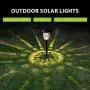 Solpex 4 Pack Solar Pathway Lights, Glass Metal Waterproof Solar Lights Outdoor, Warm White Solar Garden Lights for Yard, Path, Landscape and Walkway