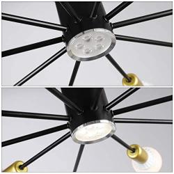 Sputnik Chandelier Lighting 10 Lights,with spot Light, Modern Ceiling Light Industrial Mid Century Pendant Lighting for Dining Room