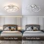 WELAKI 46W LED Flush Mount Ceiling Light, 19.7-inch Modern Pendant Close to Ceiling Light, 3000K Warm White Adjustable 3 Rings LED Ceiling Lamp for Bedroom, Living Room, Dining Room, Kitchen