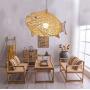 Zytyeu Chandelier Living Room Chandelier Fish Squid Bamboo Chandelier E27 Rattan Decorative lamp Shade Chandelier Dining Bedroom Living Room Adjustable Height Chandelier