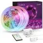 Led Strip Lights 32.8ft 10m, Music Sync/Remote Control RGB LED Light Strip, Color Changing 5050 LED Tape Lights for Home Bedroom Kitchen Bar TV Stairs Cabinet Desk Party Decoration α