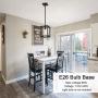 Garwarm 1 Light Rustic Pendant Lighting for Dining Room Farmhouse Kitchen Island Chandelier Modern Cage Hanging Fixtures with Glass Shade Black