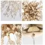 Chandelier Fireworks Pendant Lighting Modern LED Stainless Steel Crystal Ceiling Light Fixtures for Dining Room Bathroom Bedroom Livingroom, Dia 19.7 inch, 9-Light