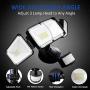 GSBLUNIE Motion Sensor Lights Outdoor,3 Adjustable Heads Dusk to Dawn Security Lights Motion Sensor Outdoor IP65 Waterproof