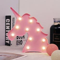 Unicorn Gifts Light Unicornio Party Supplies Lamp Battery Operated LED Night Lights Wall Living Room,Bedroom,Home, Christmas,Party as Kids Gift (pink unicorn)