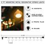 String Lights for Bedroom, 11 Ft Diamond Shape Decorative String Lights Warm White 10 LED Bulbs Waterproof Connectable Plug in for Indoor Wedding Party Bedroom Christmas Outdoor Garden Patio