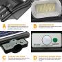 Solar Street Light, Outdoor Dusk to Dawn Pole Light with Remote Control(936W), IP67 Waterproof, Ideal for Parking Lot, Stadium, Yard, Garage and Garden, Cool White