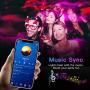 50ft Bluetooth LED Strip Lights, Music Sync 5050 LED Light Strip RGB Color Changing LED Lights Strip with Phone Remote, LED Lights for Bedroom Kitchen TV Party TIKTOK DIY (APP+Remote +Mic)