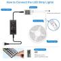 Daybetter Led Strip Lights 16.4ft Waterproof Color Changing Led Lights with Remote Controller