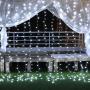 White Twinkle Curtain Lights, Romantic Wedding Lights, 10 Ft Connectable Curtain Lights with 8 Twinkle Modes Led Fairy Lights for Bedroom, Waterproof Outdoor String Lights for Wedding Decorations