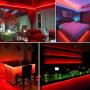 Red LED Rope Strip Lights bright led strip red led strip red only touch dimmable Marreal 16.4ft/5m 12V 300 LEDs Flexible Cuttable Non-Waterproof for Christmas Home Kitchen Indoor Party Room Decoration