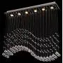 Flashing God LED K9 Crystal Pendant Light Ceiling Lamp for Dining Room LED Lighting Color Temperature 3200-5800K Changing Chandelier Hight Lumens