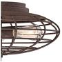 Industrial Rustic Farmhouse Ceiling Light Flush Mount Fixture LED Dark Rust Caged 18 1/2'' Wide 3-Light for Bedroom Kitchen Living Room Hallway Bathroom - Franklin Iron Works