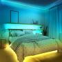 UPOOETIL LED Strip Lights, 16.4ft 5050 RGB Light Strip Kit with Remote Control, IP65 Upgrade Waterproof Led Rope Lights for Room, Bedroom, Party, Kitchen, Bar Decoration, Home, Cupboard