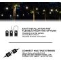 Enbrighten Classic LED Cafe String Lights, Black, 12 Foot Length, 6 Impact Resistant Lifetime Bulbs, Premium, Shatterproof, Weatherproof, Indoor/Outdoor, Commercial Grade, UL Listed, 31660