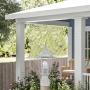 WISBEAM Outdoor Post Light, Pole Lantern, E26 Base 100W Max, Aluminum Housing Plus Glass, Wet Location Rated, ETL Qualified, Bulbs not Included (White Finish)