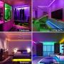 50ft Led Strip Lights, smareal Led Lights Strip Music Sync Color Changing Led Strip Lights App Control and Remote Led Lights for Bedroom Party Home Decoration