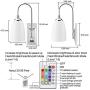 HONWELL Wall Lamp Battery Operated LED Wall Sconces Indoor Wireless Multi Color Wall Sconce Light Fixture for Room Lighting, Stick Lights for Kitchen Hallway Bathroom, 12 Colors, Remote Controlled