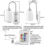 HONWELL Wall Lamp Battery Operated LED Wall Sconces Indoor Wireless Multi Color Wall Sconce Light Fixture for Room Lighting, Stick Lights for Kitchen Hallway Bathroom, 12 Colors, Remote Controlled