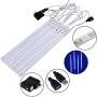 Lwind Lwind Meteor Shower Rain Lights,Falling Raindrop Fairy String Light,30cm 8 Tubes 240 LED Icicle Lights Outdoor for Halloween Christmas Holiday Party Patio Decor (Blue)