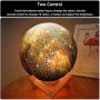 Zermurd Moon Lamp Kids Night Light, Dimmable 3D Printed Galaxy Lamp 16 Colors USB Rechargeable Lunar Lamp Touch & Remote Control 5.9inch Globe Night Light for Baby Kids Friends Birthday