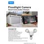 BHZD WiFi Floodlight Camera, Home Security Floodlight Camera, Night Vision, Indoor/Outdoor, 2K Video with Motion Detection, Waterproof,32G SD Card