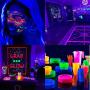 USB Black Light Bar, 10W 1ft T5 Portable UV LED Blacklight Tube Glow in The Dark for Fluorescent Poster Room Bedroom Party Supplies Stage Lighting Halloween Club