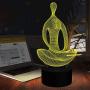 ZLHLL Acrylic 7 Color Meditation Yoga 3D LED nightlight of Bedroom lamp livingroom Lights Desk Table Decoration Night Light
