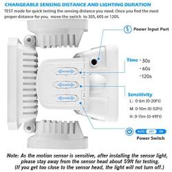 LeiDrail Solar Flood Lights Outdoor Motion Sensor 1500LM Super Bright LED Security Light 3 Adjustable Head 6000K White Light IP65 Waterproof for Garage Yard Porch Entryways Backyard Pathway Patio