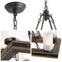 LNC A03487 Wood Chandelier Kitchen Island Lighting for Dining Rooms, Restraunt, Cafe, Bar Counter, Model