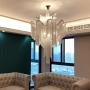 DEARLAN Chandeliers Modern Contemporary Chandelier 8 Lights Island Aluminum Chain Pendant Ceiling Lighting Fixture for Dining Room Living Room Bedroom Hotel Hallway W23.6'' H59.1''