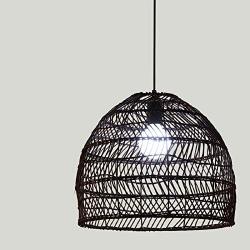 Fauge Rattan Lamp Pendant Light Vintage Hanging Lamp LED Living Room Dining Room Home Decor Cafe Restaurant Hanglamp