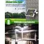 ENGREPO Solar Lights Outdoor Adjustable Pendant Light Auto On/Off Dusk to Dawn with Remote Control for Yard, Garden, Corridor, Warehouse, Garage. Black