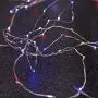 MIYA LIFE July 4th Independence Day LED String Lights 10 ft 60 LEDs Copper Wire with The Remote &Timer USA American Flag for Patriotic Decoration Memorial Day Presidents Day (USA Rice Lights)