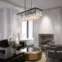 Wellmet 9-Light Crystal Chandelier 34.5 inch, Contemporary Modern Chandeliers Adjustable for Living Room, Dining Room, Pool Table Light, Kitchen Island Lighting