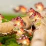 KAiSnova Mushroom Decorative String Lights 10FT 30LEDs Battery Powered Christmas Lights String Princess Fairy Lights for Girls Bedroom Dorm Room Indoor Outdoor Wedding Party Patio Fence Plants Decor