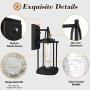 Dusk to Dawn Outdoor Wall Light, Waterproof Outdoor Wall Sconce with Crystal Bubble Glass, Outdoor Porch Lights for House/Garage/Garden, 10W, 3000K Warm White
