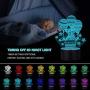 3D Teddy Bear Lamp Mood Lamp 16 Color Nursery Night Lights Illusion Acrylic LED Table Bedside Lamp, Children Bedroom Desk Decor Toy, Personalized Birthday Christmas Gifts for Women Teenage Girls