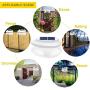 Solar Gutter Lights,Outdoor 9 LED Fence Light Waterproof Security Lamps for Eaves Garden Landscape Pathway (Cool White, 6 Pack)
