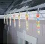 NOMA LED Quick-Clip Cascading Shooting Star Icicle Christmas Lights | Built-in Clip-On Icicle Lights | 10 Multi-Color Bulbs | 12.6 Ft. White Wire Strand 