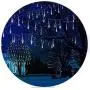 Meteor Lights, Hitopin 30cm 8 Tubes 192 LED Falling Rain Lights Outdoor, with a Transformer, Christmas Meteor Shower Lights, Snowfall Fairy Lights, for Party Wedding Christmas Tree Decoration (White)