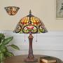 Victorian Tiffany Glass Lamp, Capulina Handcrafted 15.7'' Stained Glass Table Lamp, Tiffany Desk Lamp Accentuate Any Home or Business, Office, Desk, Entry, Living Room with a Gothic Glass Styles