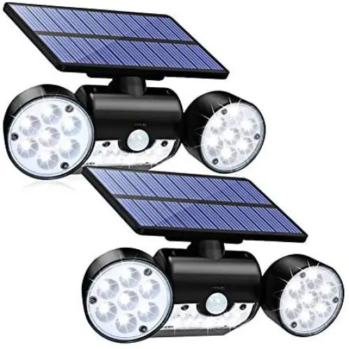 CINOTON Solar Lights Outdoor Motion Sensor 30 LED Solar Flood Light Dual Head Spotlights IP65 Waterproof 360°Rotatable Solar Landscape Light for Yard Garage Patio Porch - 2 Packs CINOTON Solar Lights Outdoor Motion Sensor 30 LED Solar Flood Light Dual Head Spotlights IP65 Waterproof 360°Rotatable Solar Landscape Light for Yard Garage Patio Porch - 2 Packs
