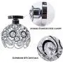 Hallway Ceiling Light Mini Crystal Chandelier Semi Flush Mount Ceiling Light Close to Ceiling Lighting Bedroom Kitchen Living Room Modern Pendant Lighting Fixture,E26 Base,Chrome