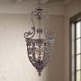 French Scroll Rubbed Bronze Pendant Chandelier 15 1/4'' Wide Rustic Country Iron 3-Light Fixture for Dining Room House Foyer Kitchen Island Entryway Bedroom Living Room - Franklin Iron Works