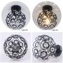 FRIXCHUR Hallway Ceiling Light Mini Crystal Chandelier Semi Flush Mount Ceiling Light Close To Ceiling Lighting Bedroom Kitchen Living Room Modern Pendant Lighting Fixture,E26 Base,Black