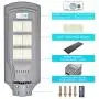 936W Solar Street Lights Outdoor, 624 LEDs Solar Parking Lot Lights Motion Sensor, IP67 Waterproof 7000K Street Light, Super Bright Solar Powered Lighting for Garage,Garden,Playground,Patio,Driveway