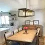 5-Light Kitchen Island Pendant Lighting, LED Bulbs Included, Industrial Dining Room Light Fixtures, 35 inch Linear Chandelier with Brass & Black Painting, ETL Listed