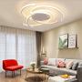 Modern LED Dimmable Ceiling Light with Remote Control Kitchen Island Lamp Dining Table Creative Spiral Flower Shape Design Metal Acrylic Ceiling Chandelier Lighting for Living Room bedroom light White
