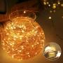 ECOWHO String Lights, 66ft 200 LED Battery Powered Fairy Lights, 8 Lighting Modes, Decorative Warm White Lights for Bedroom, Patio, Garden, Wedding (2 Pack)